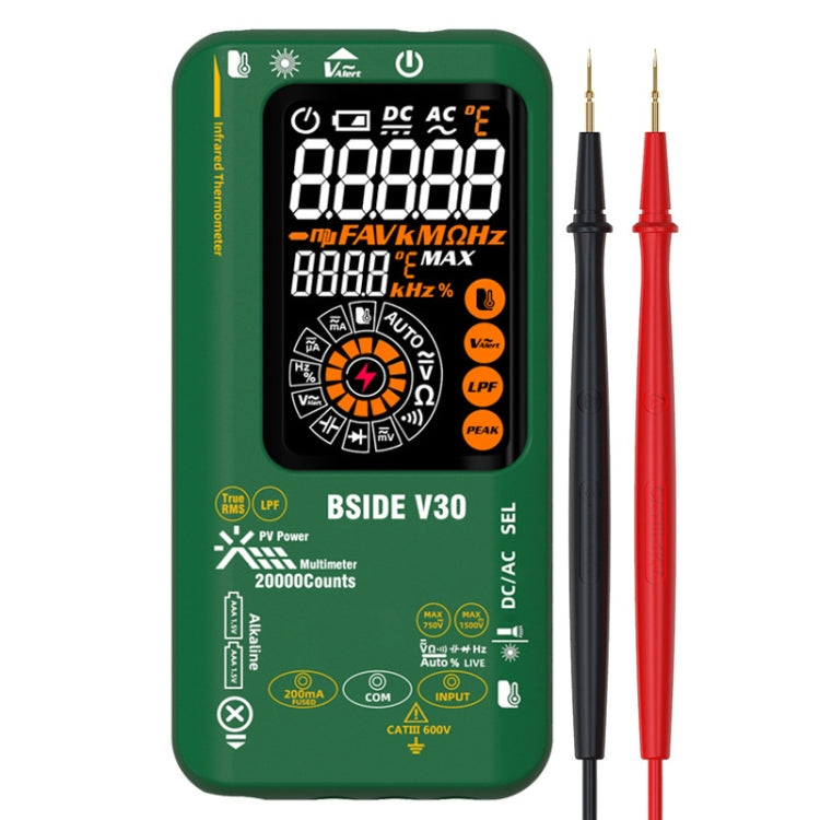 BSIDE V30 Intelligent Colorful Screen PV Multimeter Infrared Thermometer - Thermostat & Thermometer by BSIDE | Online Shopping UK | buy2fix