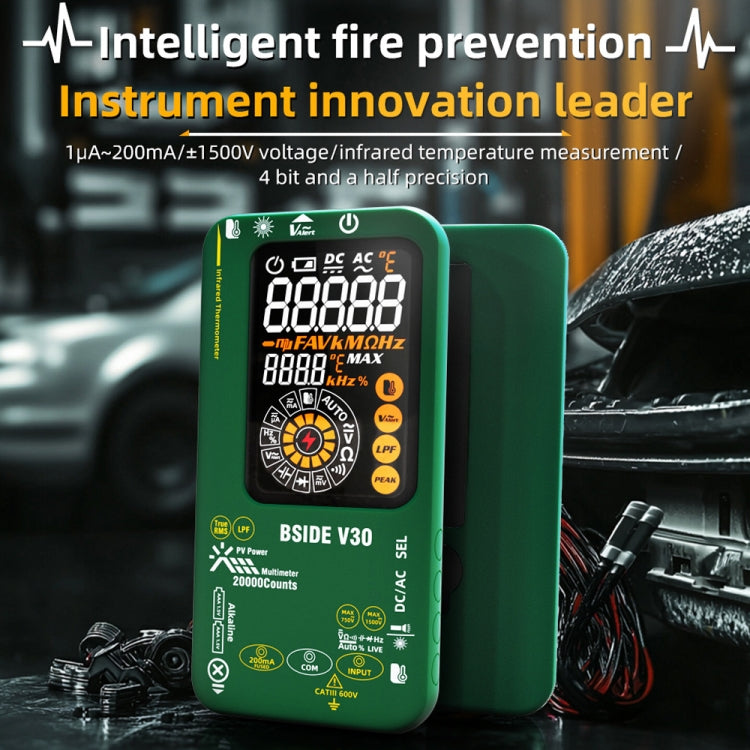 BSIDE V30 Intelligent Colorful Screen PV Multimeter Infrared Thermometer - Thermostat & Thermometer by BSIDE | Online Shopping UK | buy2fix