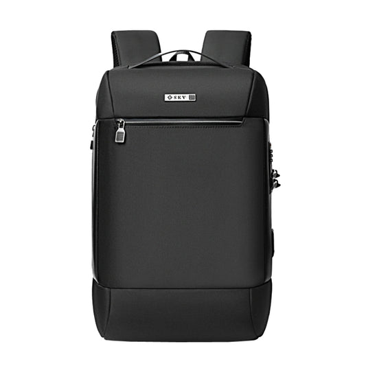 SKV B20453 Men Business Casual Multifunctional Double Shoulder Bag Large Capacity Laptop Backpack(Black) - Backpack by SKV | Online Shopping UK | buy2fix