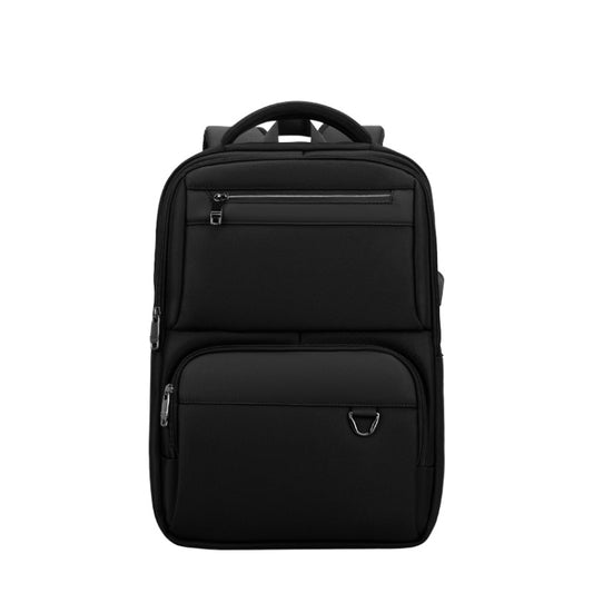 SKV B23889 Men Large Capacity Double-Shoulder Business Laptop Bag(Black) - Backpack by SKV | Online Shopping UK | buy2fix