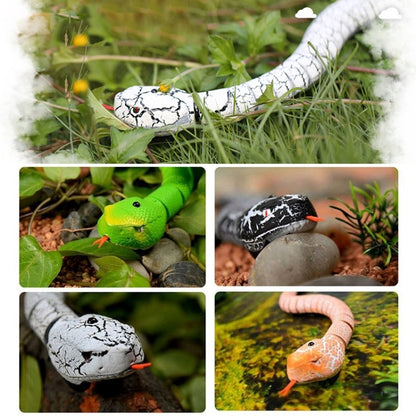 Tricky Funny Toy Infrared Remote Control Scary Creepy Snake, Size: 38*3.5cm(Black) -  by buy2fix | Online Shopping UK | buy2fix