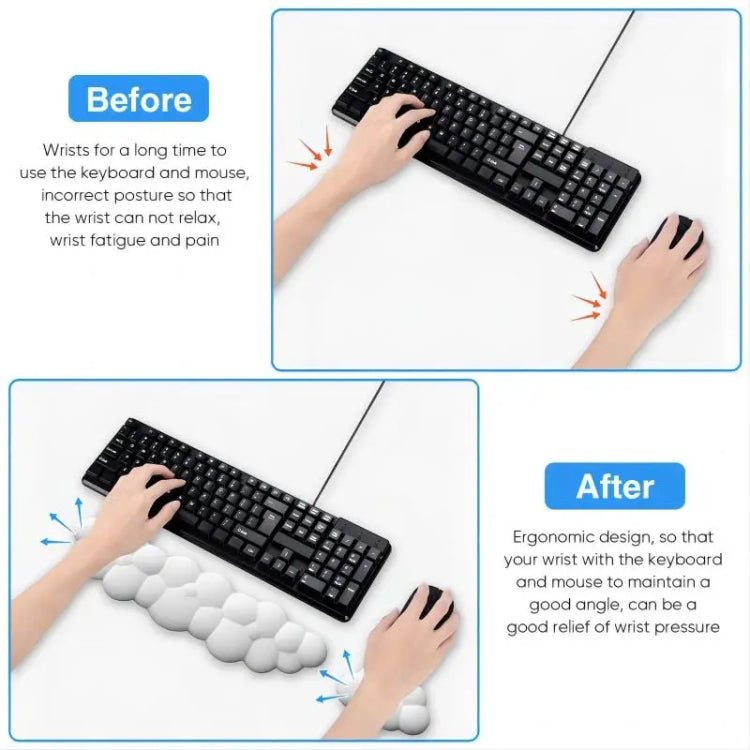 Cloud Wrist Rest Memory Foam Keyboard Pad Office Desktop Wrist Brace (Purple) - Mouse Pads by buy2fix | Online Shopping UK | buy2fix