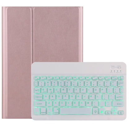 M10S 2 in 1 Removable Bluetooth Keyboard + Leather Tablet Case with Backlight & Holder for Lenovo Tab M10 TB-X505X (Rose Gold) - Lenovo Keyboard by buy2fix | Online Shopping UK | buy2fix