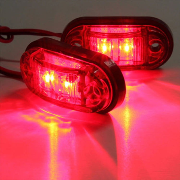 10-30V Oval Clearing Truck Trailer Side Marker Light (Red) - Clearance Lights by YWXLight | Online Shopping UK | buy2fix