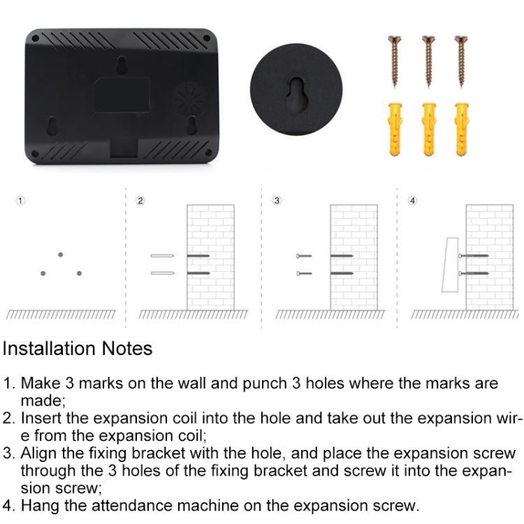 F01 Fingerprint Time Attendance Machine with 2.4 inch TFT Screen, US Plug - Security by buy2fix | Online Shopping UK | buy2fix