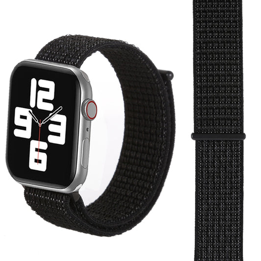 Simple Fashion Nylon Watch Band for Apple Watch Series 7 41mm / 6 & SE & 5 & 4 40mm / 3 & 2 & 1 38mm, with Magic Stick(Nightfall Black) - Watch Bands by buy2fix | Online Shopping UK | buy2fix