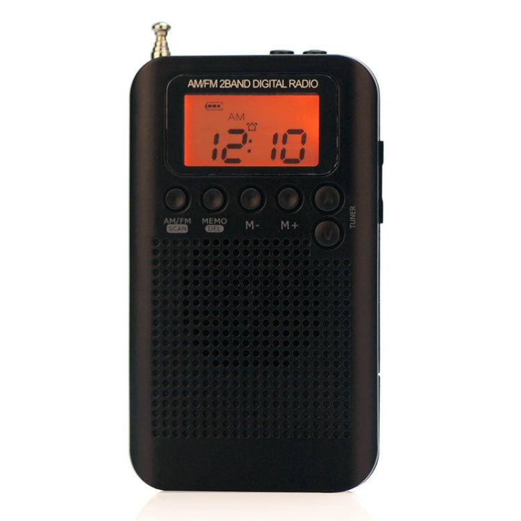 HRD-104 Mini Portable FM + AM Two Band Radio with Loudspeaker(Black) - Consumer Electronics by buy2fix | Online Shopping UK | buy2fix