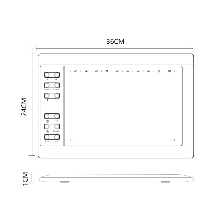 10Moons G10 Mobile Phone Tablet Computer Drawing Digital Screen with 8192 Passive Pen -  by 10Moons | Online Shopping UK | buy2fix