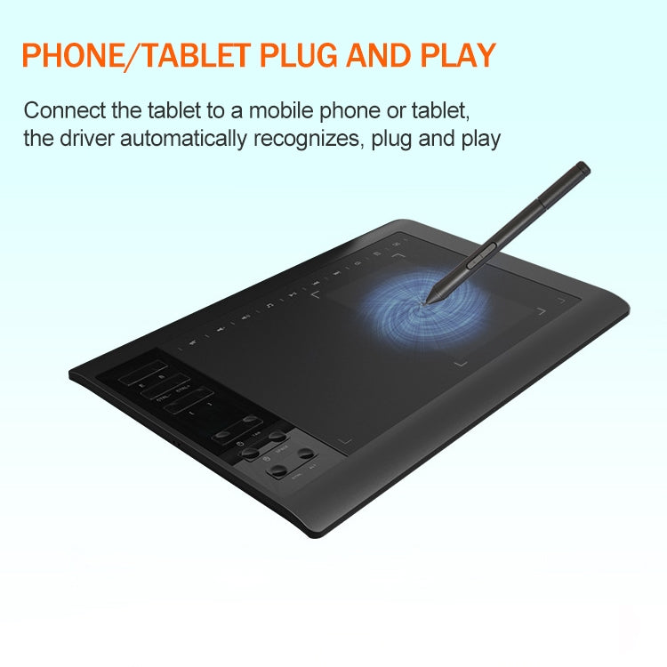 10Moons G10 Mobile Phone Tablet Computer Drawing Digital Screen with 8192 Passive Pen -  by 10Moons | Online Shopping UK | buy2fix