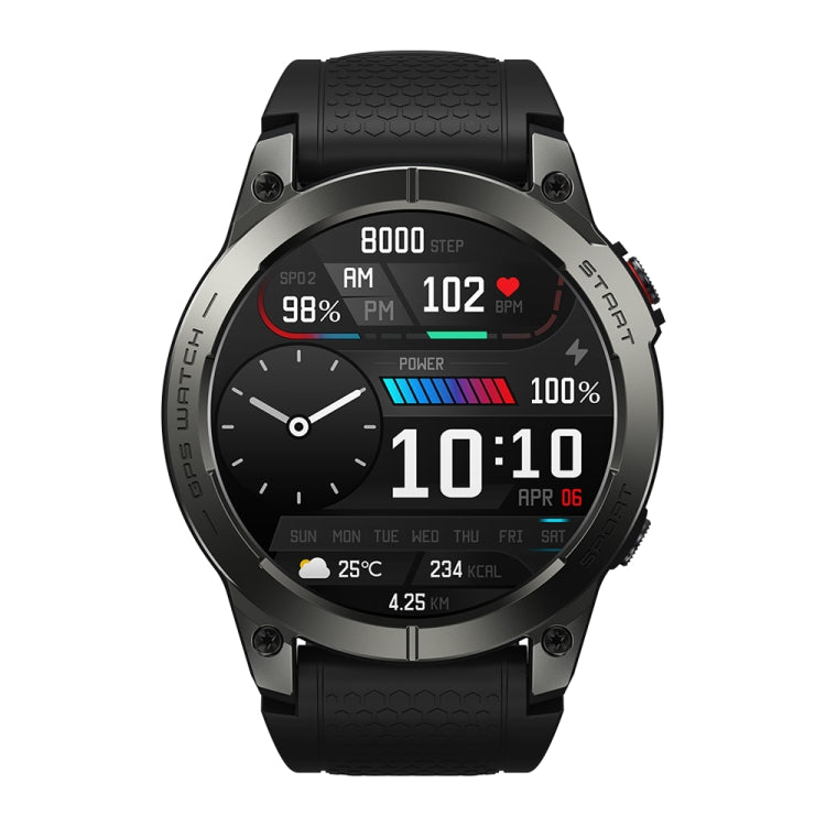 Zeblaze Stratos 3 1.43 inch AMOLED Screen IP68 Waterproof Smart Watch, Support Bluetooth Call / GPS (Black) - Smart Watches by Zeblaze | Online Shopping UK | buy2fix