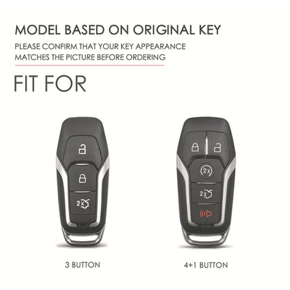 For Ford F-150 3-button C074 Car Key Leather Protective Case (Black) - In Car by buy2fix | Online Shopping UK | buy2fix