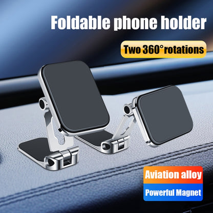 F12 Multifunctional Car Folding Magnetic Phone Navigation Holder (Silver) -  by buy2fix | Online Shopping UK | buy2fix