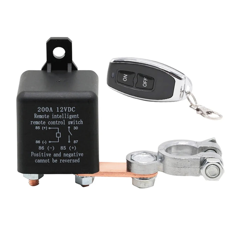 ZL180 12V 200A Car Relay Remote Rireless Battery Isolator with Battery Clip x 2 & Remote Control x 2 -  by buy2fix | Online Shopping UK | buy2fix