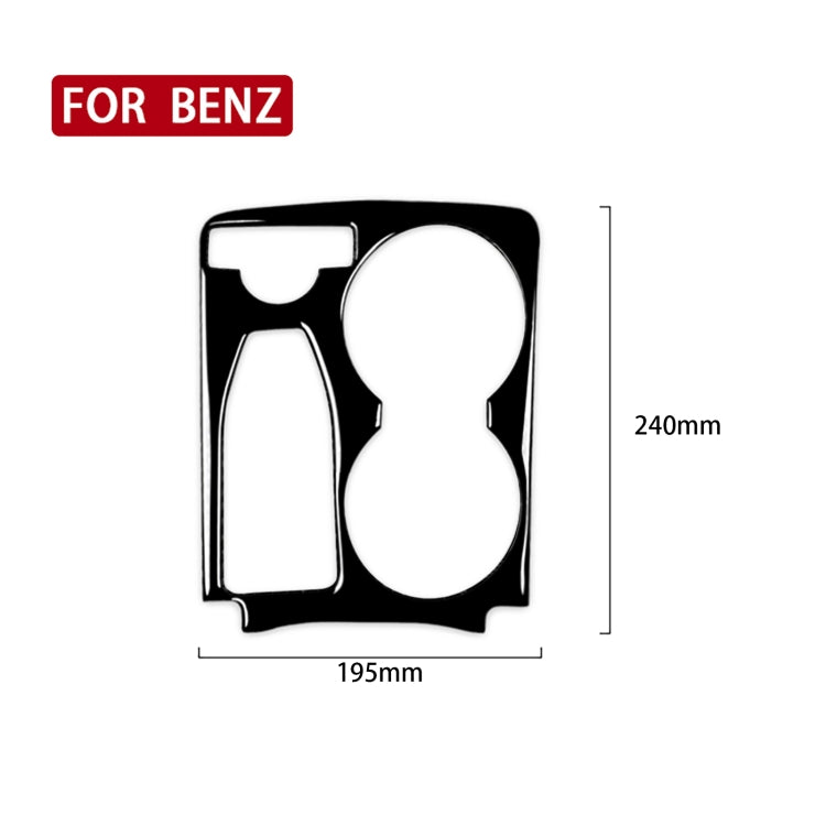 Car Left Drive Central Armrest Box Cup Holder Frame Decorative Sticker For Mercedes-Benz GLK 2008-2015 (Black) - In Car by buy2fix | Online Shopping UK | buy2fix