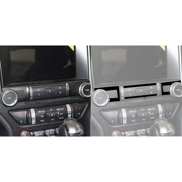 For Ford Mustang 2015-2020 Car Central Control CD Decorative Sticker, Left and Right Drive Universal (Black) - In Car by buy2fix | Online Shopping UK | buy2fix