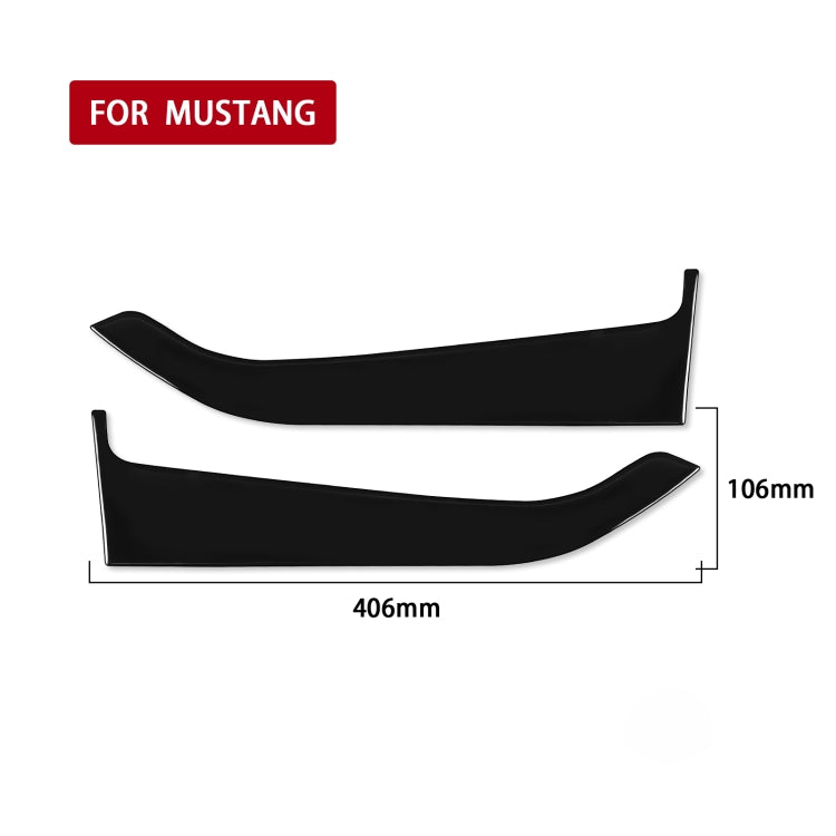For Ford Mustang 2015-2020 Car Front Door Panel Decorative Sticker, Left and Right Drive Universal (Black) - In Car by buy2fix | Online Shopping UK | buy2fix