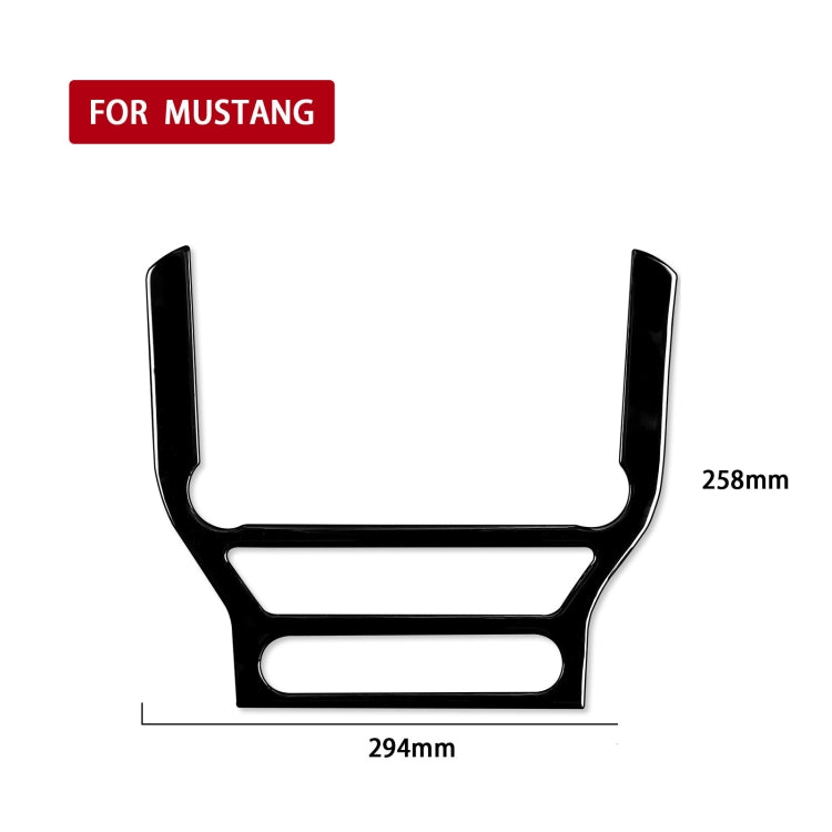 For Ford Mustang 2015-2020 Car CD Panel Decorative Sticker, Left and Right Drive Universal (Black) - In Car by buy2fix | Online Shopping UK | buy2fix
