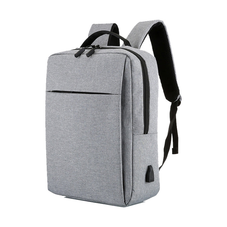 POFOKO Large-capacity Waterproof Oxford Cloth Business Casual Backpack with External USB Charging Design for 15.6 inch Laptops (Grey) - Other by POFOKO | Online Shopping UK | buy2fix