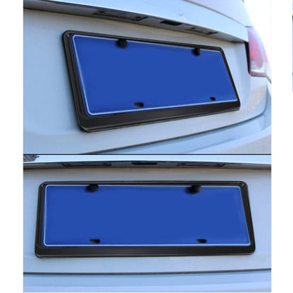 2 PCS Car License Plate Frames Stainless Steel License Plate Frame(Black) - License Plate Covers & Frames by buy2fix | Online Shopping UK | buy2fix