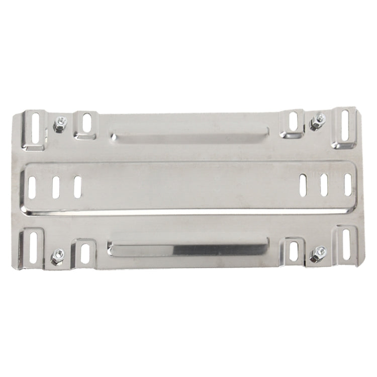 Stainless Steel License Plate Bracket Vehicle License Plate Bracket Bottom Plate Automobile License Plate Conversion Frame(Silver) - License Plate Covers & Frames by buy2fix | Online Shopping UK | buy2fix