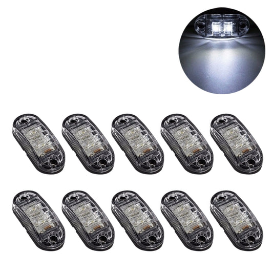 10 PCS Car Truck Trailer Piranha LED Side Marker Indicator Lights Bulb Lamp(White Light) - In Car by buy2fix | Online Shopping UK | buy2fix