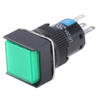 Car DIY Square Button Push Switch with LED Indicator, DC 24V(Green) - In Car by buy2fix | Online Shopping UK | buy2fix