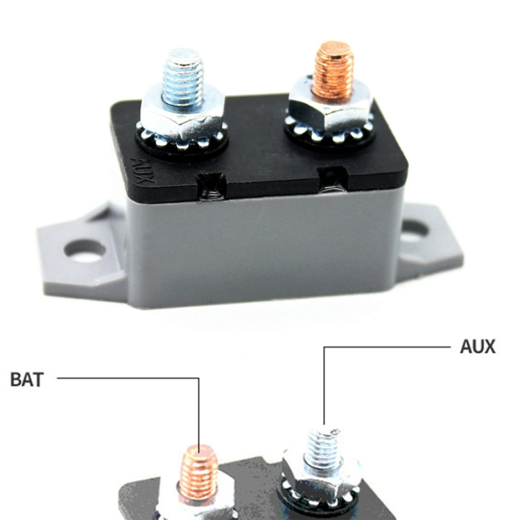 F3088-50A 50A Manual Reset Circuit Breaker Double Short Legs with Bolt 12/24V - In Car by buy2fix | Online Shopping UK | buy2fix