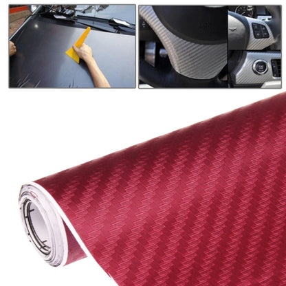 Car Decorative 3D Carbon Fiber PVC Sticker, Size: 152cm x 50cm(Wind Red) - Auto Film by buy2fix | Online Shopping UK | buy2fix