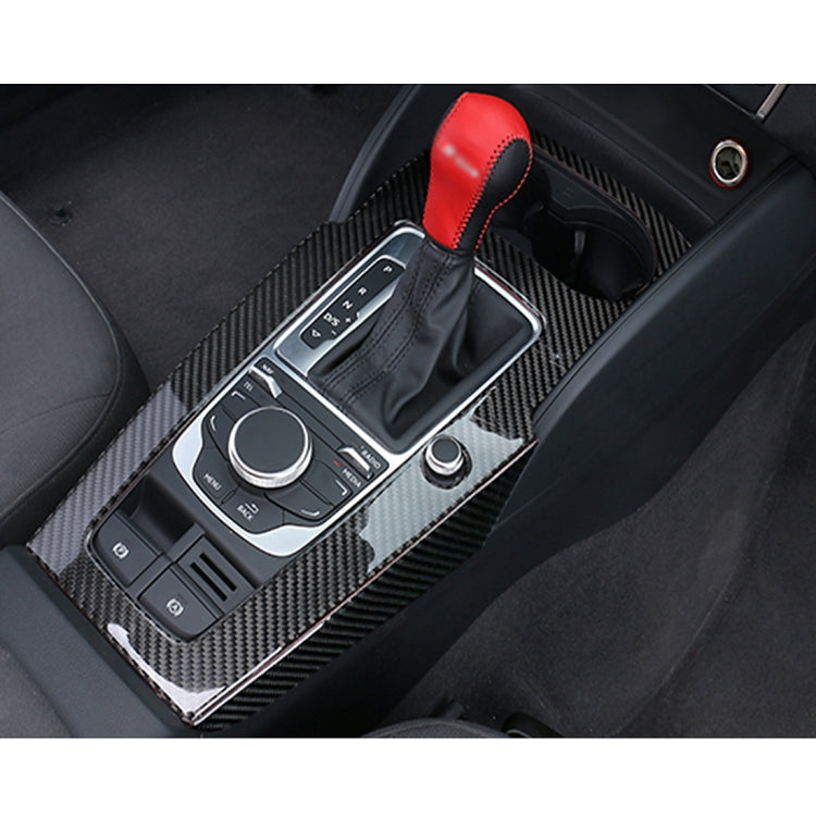 3 PCS Car Carbon Fiber Gear Panel Decorative Sticker for Audi A3, without Engine Start Button Decoration - Car Interior Mouldings by buy2fix | Online Shopping UK | buy2fix