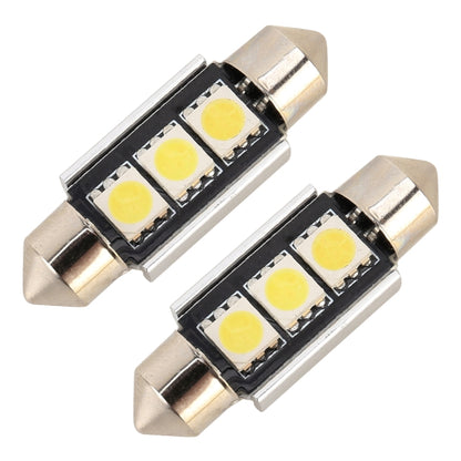 10 PCS 36mm DC12V / 1.7W / 7000K / 70LM 3LEDs SMD-5050 Car Reading Lamp(White Light) - Dome Lights by buy2fix | Online Shopping UK | buy2fix