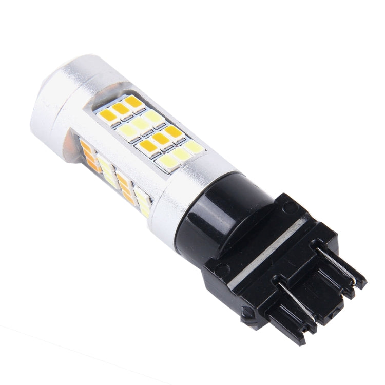 2 PCS T25/3157 10W 1000 LM 6000K White + Yellow Light Turn Signal Light with 42 SMD-2835-LED Lamps And Len. DC 12-24V - Arrow Turn Lights by buy2fix | Online Shopping UK | buy2fix