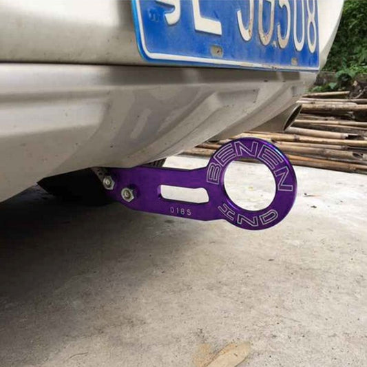 Benen Aluminum Alloy Rear Tow Towing Hook Trailer Ring for Universal Car Auto with Two Screw Holes(Purple) - In Car by buy2fix | Online Shopping UK | buy2fix