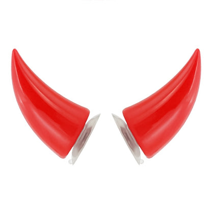 2 PCS Motorcycle Helmet Devil Decoration Motorbike Helmet Suction Cups Horns Decoration Headwear Sucker(Red) - Ornamental Parts by buy2fix | Online Shopping UK | buy2fix