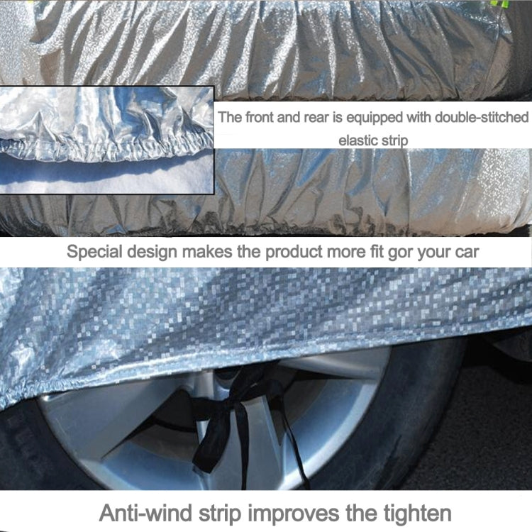 Aluminum Film PEVA Cotton Wool Anti-Dust Waterproof Sunproof Anti-frozen Anti-scratch Heat Dissipation SUV Car Cover with Warning Strips, Fits Cars up to 4.7m(183 inch) in Length - Aluminum Film PEVA by buy2fix | Online Shopping UK | buy2fix