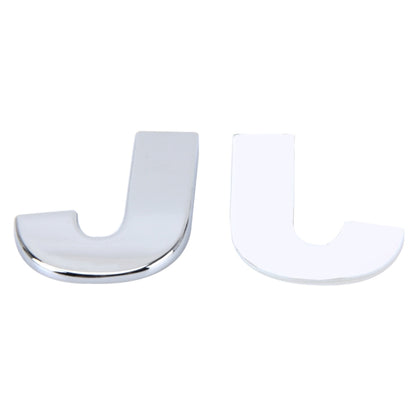 Car Vehicle Badge Emblem 3D English Letter J Self-adhesive Sticker Decal, Size: 4.5*4.5*0.5cm - 3D Metal Sticker by buy2fix | Online Shopping UK | buy2fix