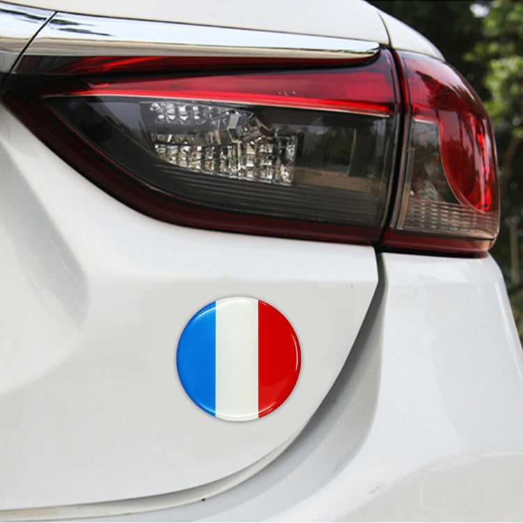 4 PCS Car-Styling France Flag Pattern Metal Wheel Hub Decorative Sticker, Diameter: 5.8cm - Decorative Sticker by buy2fix | Online Shopping UK | buy2fix