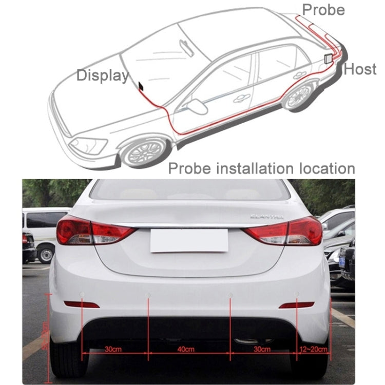 Car Buzzer Reverse Backup Radar System - Premium Quality 4 Parking Sensors Car Reverse Backup Radar System with LCD Display(Blue) - In Car by buy2fix | Online Shopping UK | buy2fix