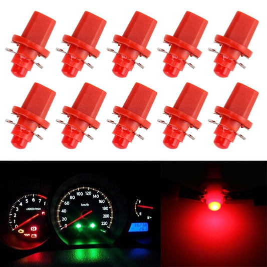 10 PCS 0.4W B8.5 Wedge Instrument Panel COB LED Light Dashboard Gauge Cluster Indicator Lamp Bulb (Red Light) - Instrument Lights by buy2fix | Online Shopping UK | buy2fix