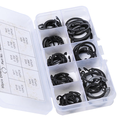 80 PCS Car C Shape Circlip Snap Ring Assortment Retaining Rings - In Car by buy2fix | Online Shopping UK | buy2fix