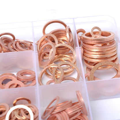 280 PCS O Shape Solid Copper Crush Washers Assorted Oil Seal Flat Ring Kit for Car / Boat  / Generators - In Car by buy2fix | Online Shopping UK | buy2fix