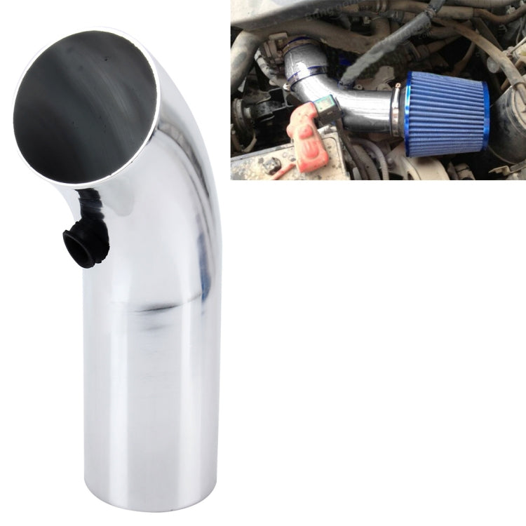 Universal  Air Intake Pipe Super Power Flow Air Intakes Short Cold Racing Aluminium Air Intake Pipe Hose with Cone Filter Kit System (Silver) - In Car by buy2fix | Online Shopping UK | buy2fix