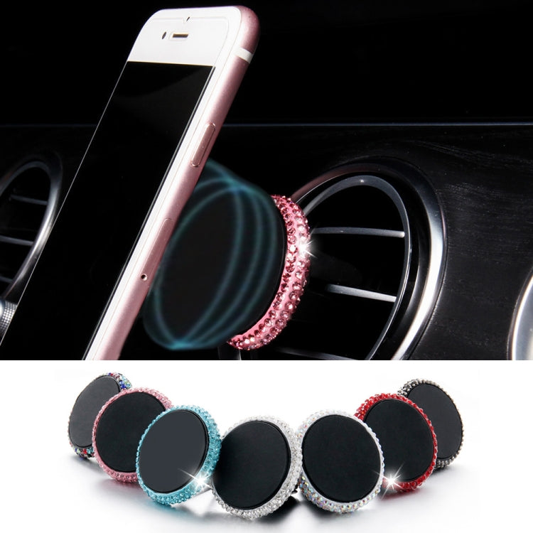 Car Diamond Magnetic Air Outlet Mobile Phone Holder(White) - Car Holders by buy2fix | Online Shopping UK | buy2fix