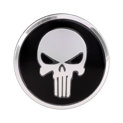 4 PCS Car-Styling Skull Pattern Wheel Hub Decorative Sticker, Diameter: 5.8cm - Decorative Sticker by buy2fix | Online Shopping UK | buy2fix