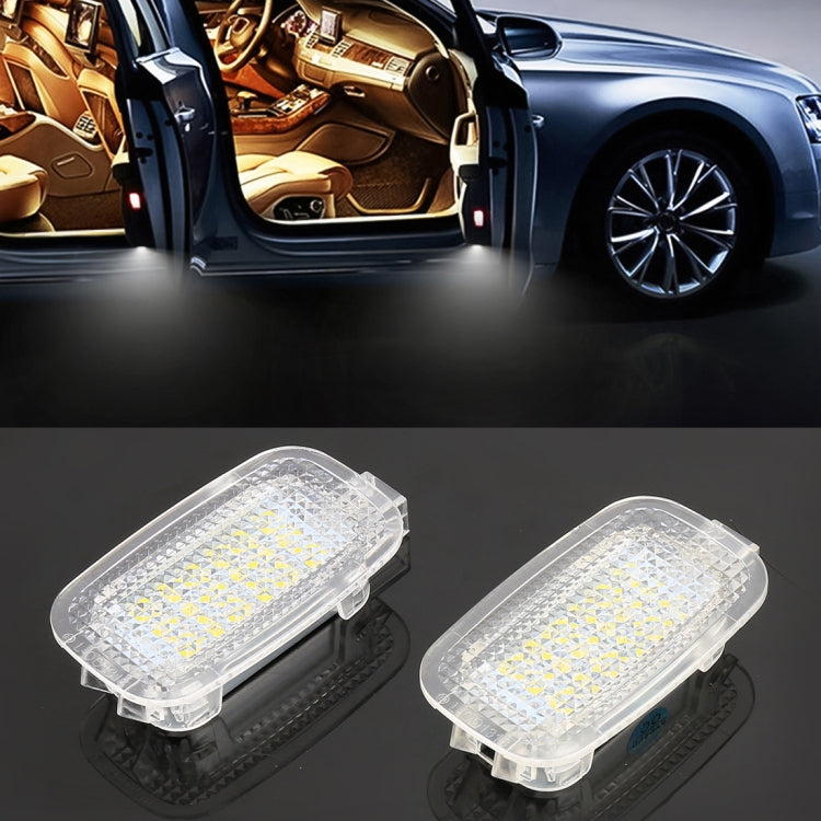 2 PCS LED Car DC 12V 1.5W 6000K 100LM Door Lights Lamps 18LEDs SMD-3528 Lamps for Mercedes Benz - Door Lights by buy2fix | Online Shopping UK | buy2fix