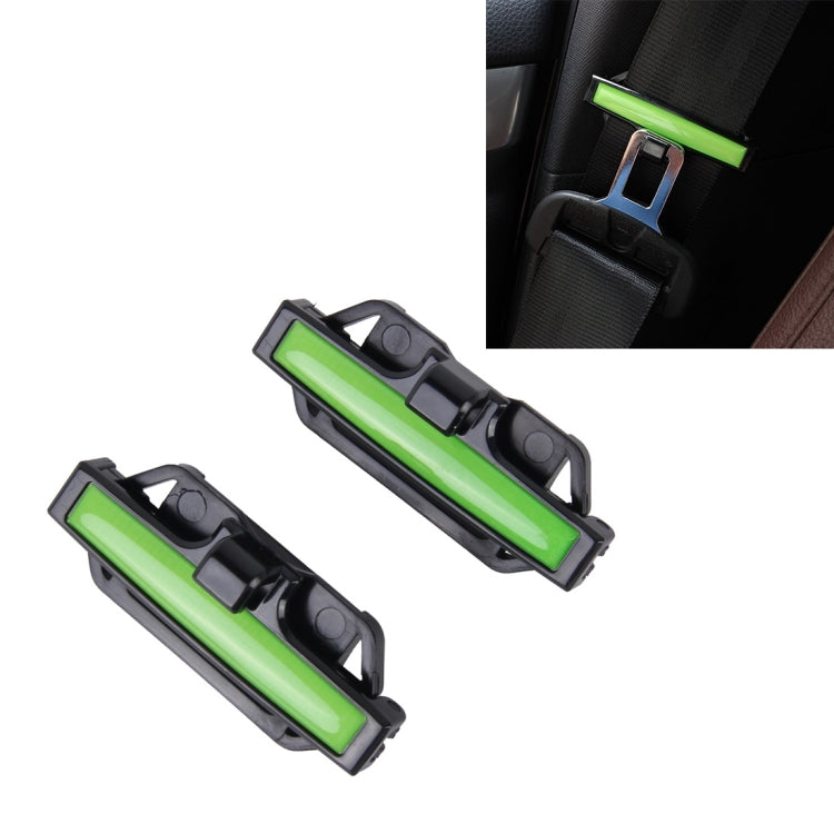 DM-013 2PCS Universal Fit Car Seatbelt Adjuster Clip Belt Strap Clamp Shoulder Neck Comfort Adjustment Child Safety Stopper Buckle(Green) - Seat Belts & Padding by buy2fix | Online Shopping UK | buy2fix