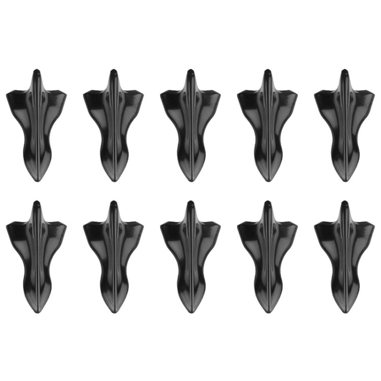 10 PCS Universal Car Black Shark Fin Diffuser Vortex Generator Roof Spoiler - Decorative Sticker by buy2fix | Online Shopping UK | buy2fix