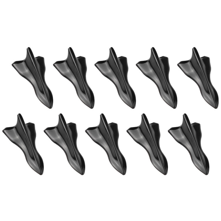 10 PCS Universal Car Black Shark Fin Diffuser Vortex Generator Roof Spoiler - Decorative Sticker by buy2fix | Online Shopping UK | buy2fix