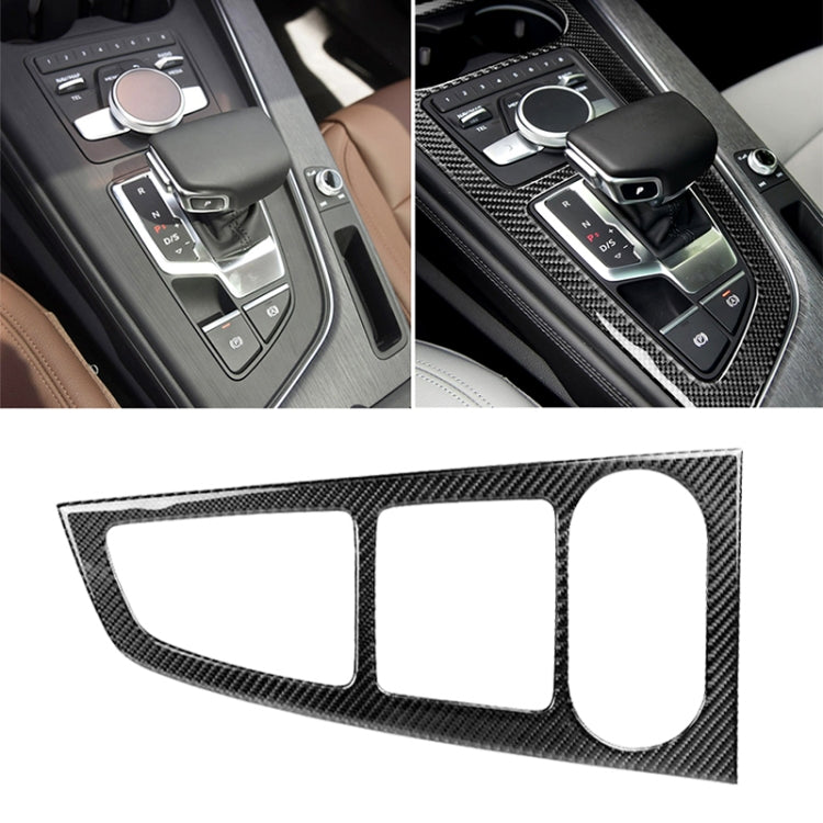 Car Carbon Fiber Gear Position Panel Decorative Sticker for Audi 2017-2018 A4L / 2017-2018 A5 / 2016-2017 A4 B9, Left Drive - Car Interior Mouldings by buy2fix | Online Shopping UK | buy2fix