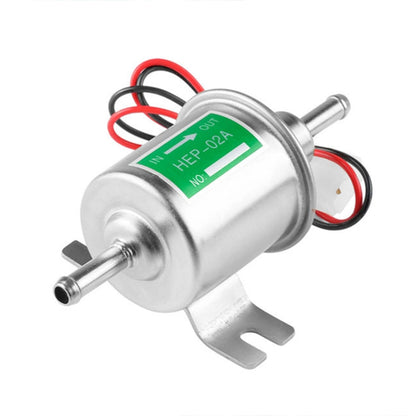 HEP-02A Universal Car 24V Fuel Pump Inline Low Pressure Electric Fuel Pump (Silver) - In Car by buy2fix | Online Shopping UK | buy2fix