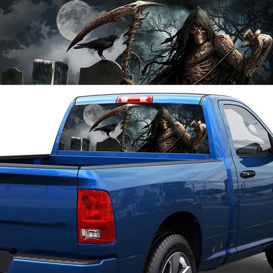 Scythe Death Pattern Horror Series Car Rear Window Decorative Sticker, Size: 165 x 56cm -  by buy2fix | Online Shopping UK | buy2fix